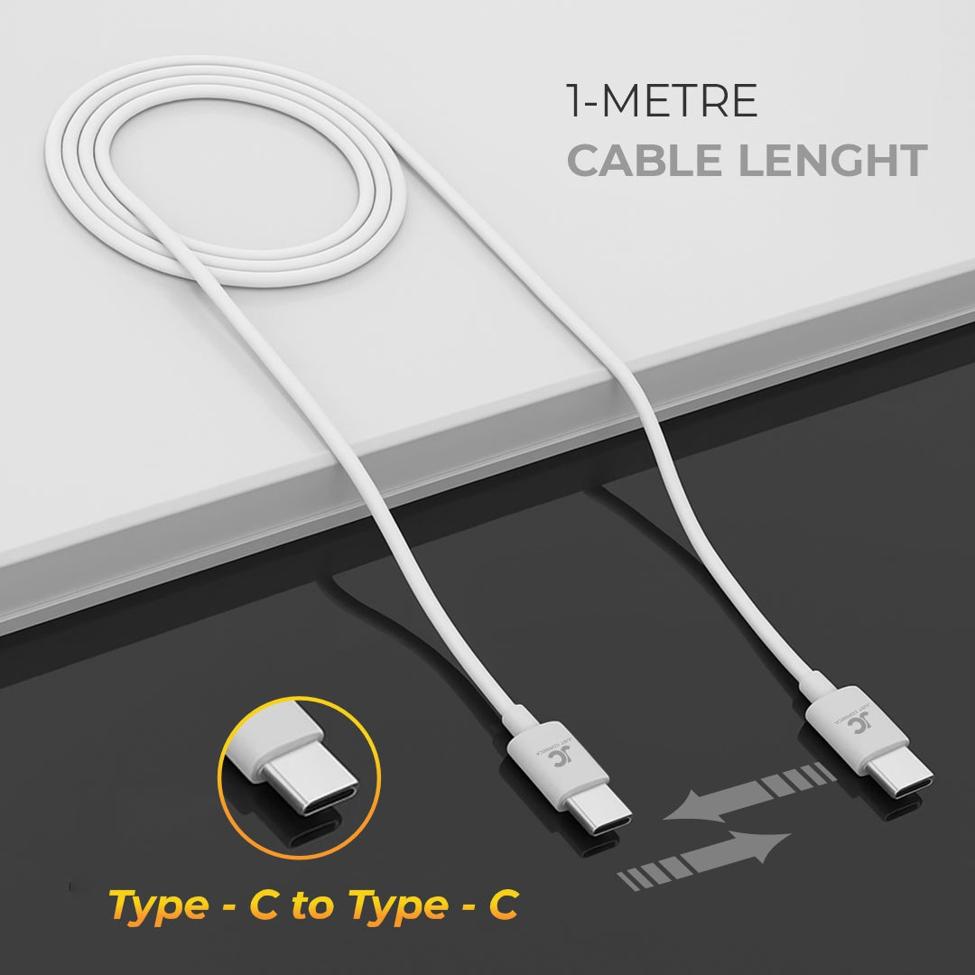 JUST CORSECA JST974 SSPEED PD120W Travel Charger | 120W Super Fast Charging with USB-C to USB-C Cable | Multi-Protocol Support (Flash 120W, Super VOOC, QC 3.0, PD/PPS) | Over-Heat & Over-Charge Protection